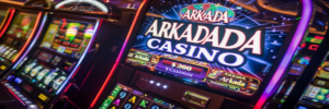 Arkada Casino — почувствуйте азарт и выиграйте больше Яркий игровой автомат Arkada Casino с неоновыми огнями и выигрышами